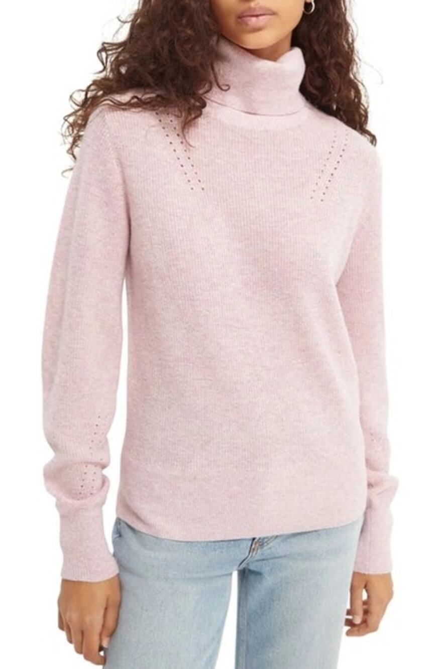 Scotch & Soda Pink Long Sleeve Turtleneck Wool Blend Pullover Sweater Size M